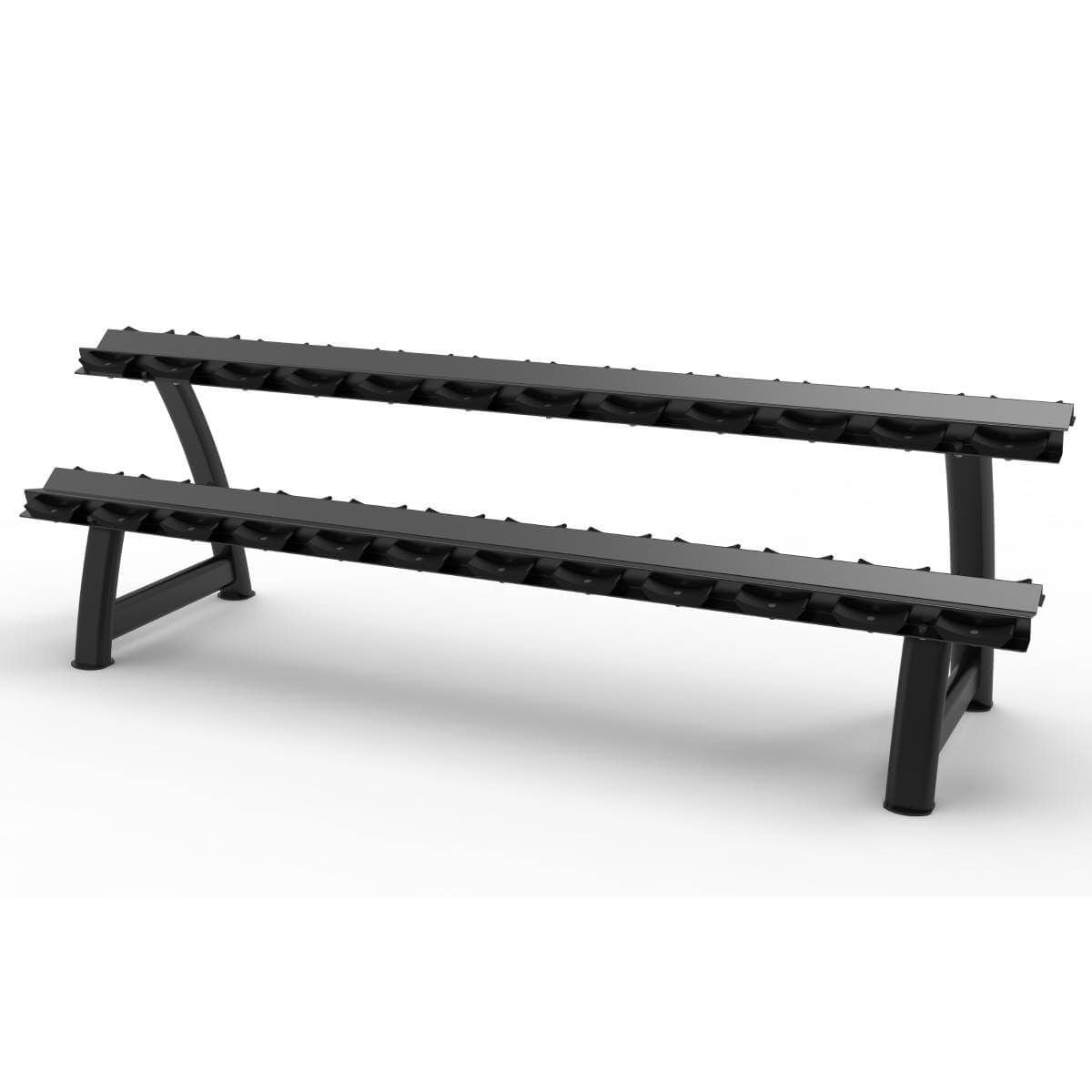 Titanium Strength Kurzhantel-Rack mit Gummiauflagen – 2 Ebenen (12 Paare)