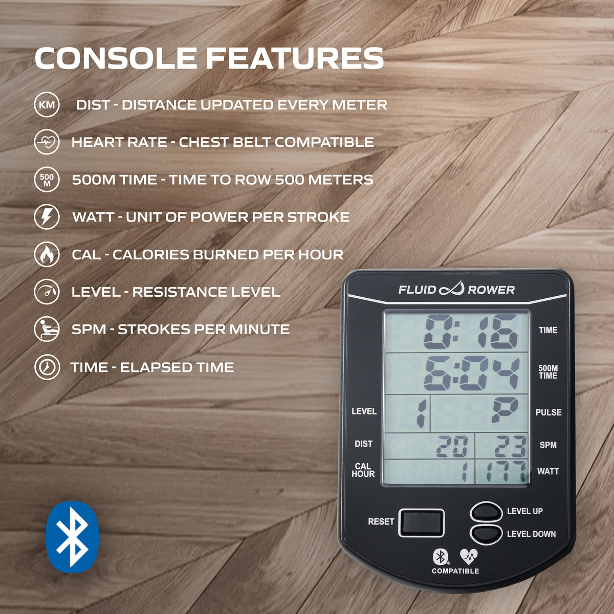 Fluid Rower Neon Plus Black – Ansicht 4