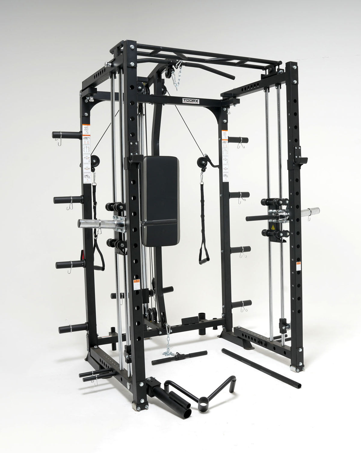 TOORX All-in-One-Station klappbar mit Functional Trainer, Latzug, Multipresse und Rack ASX-3000 – Ansicht 8
