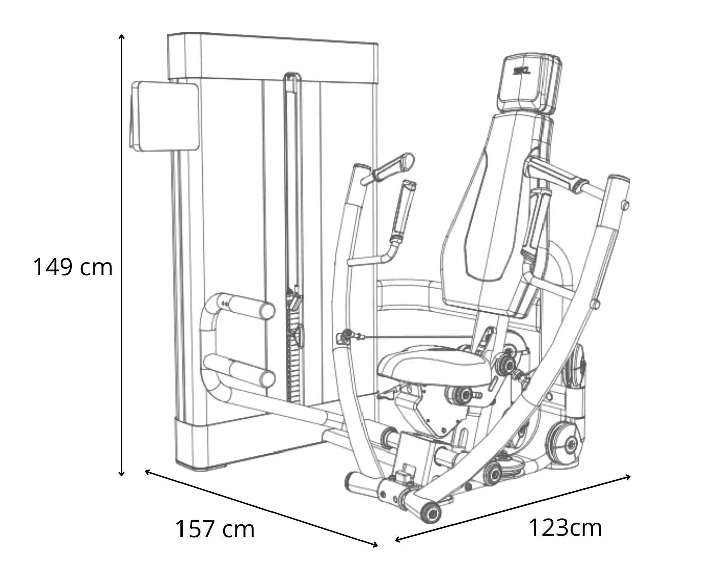 BH Fitness MOVEMIA Seated Chest Press M070