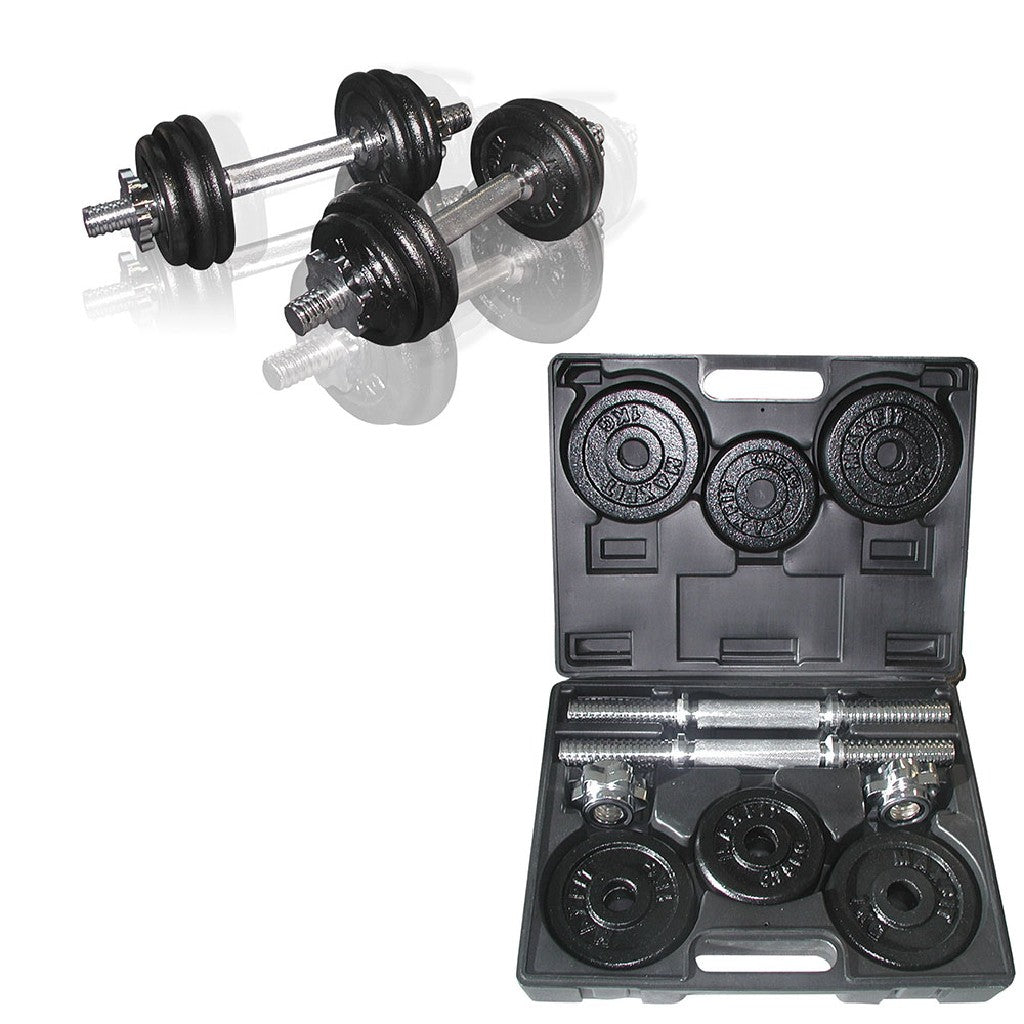 TOORX Kurzhantel-Set im Koffer VAL (10, 15 oder 20 kg) – Gewicht: 15 kg, Ansicht 2