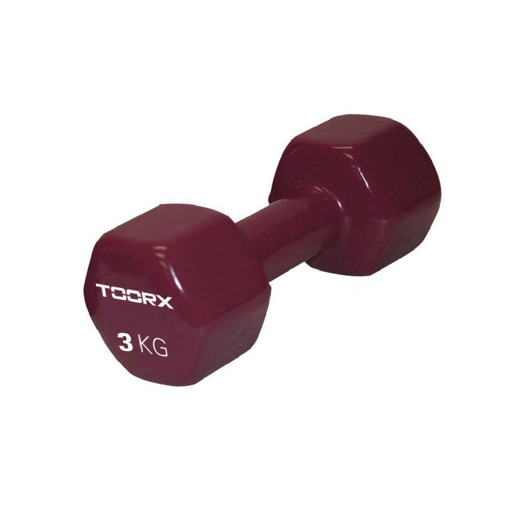 TOORX Kurzhanteln Vinyl – Gewicht: 3 kg (Purpur), Ansicht 4