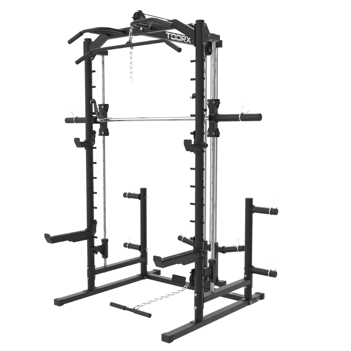 TOORX Multipresse / Squat Rack mit Latzug und Ruderzug WLX-90