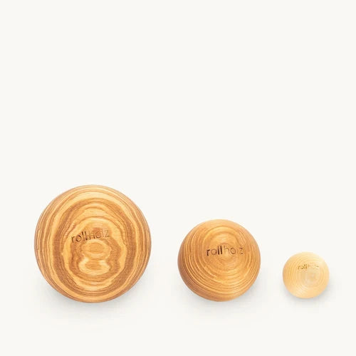 rollholz Faszienball 3er Set aus Holz