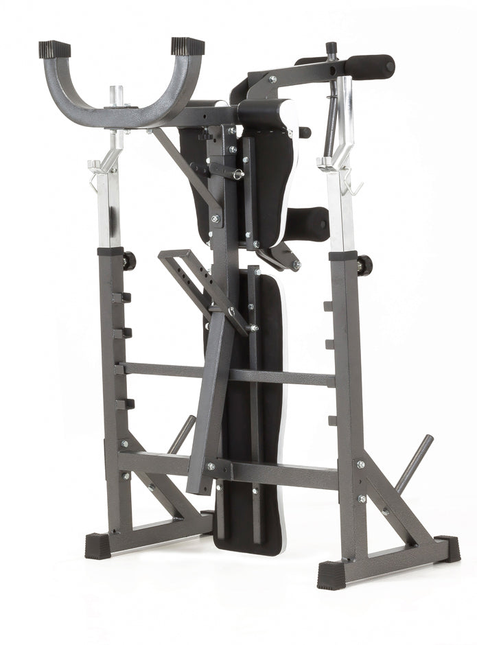 TOORX Hantelbank mit Langhantelablage, Beinstrecker und Arm-Curl WBX-90 – Ansicht 4