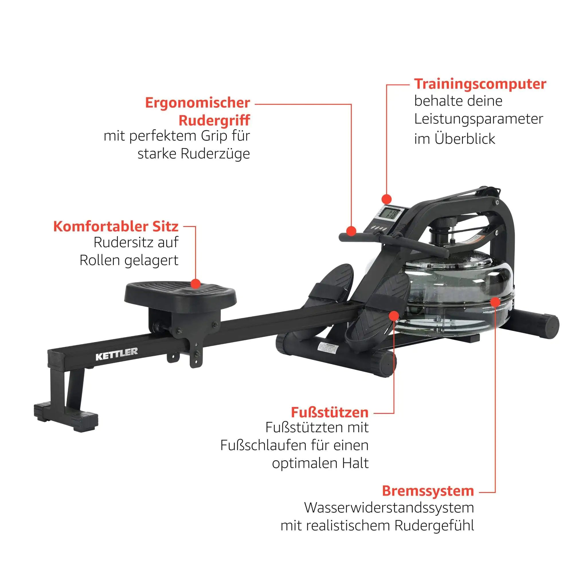 Kettler Rudergerät Rower H2O