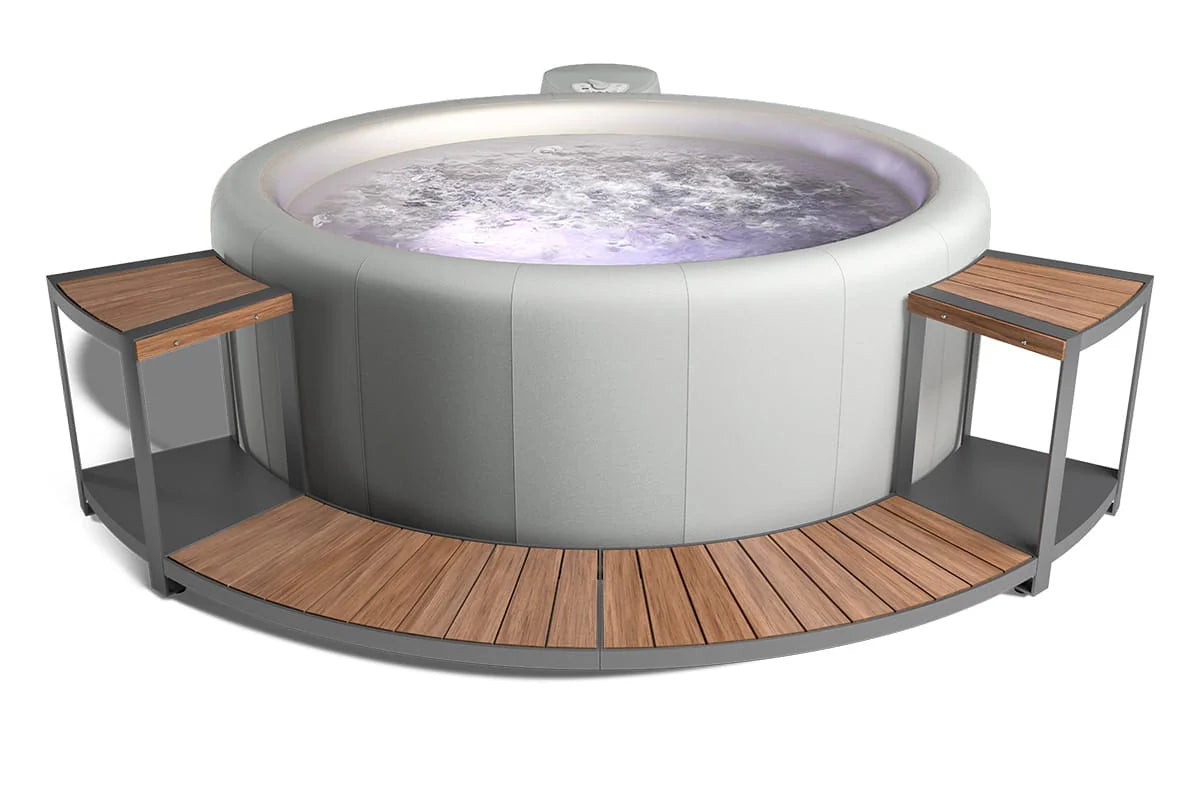 Softub Whirlpool STEPPER Edelstahl-Stauseeholz