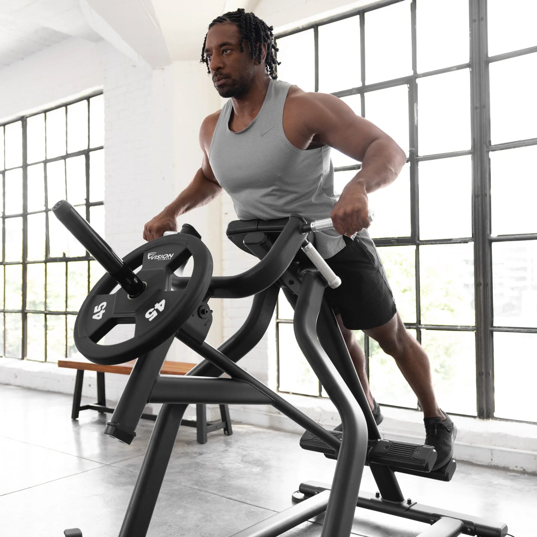 Vision Fitness Incline Lever Row Plate Loaded