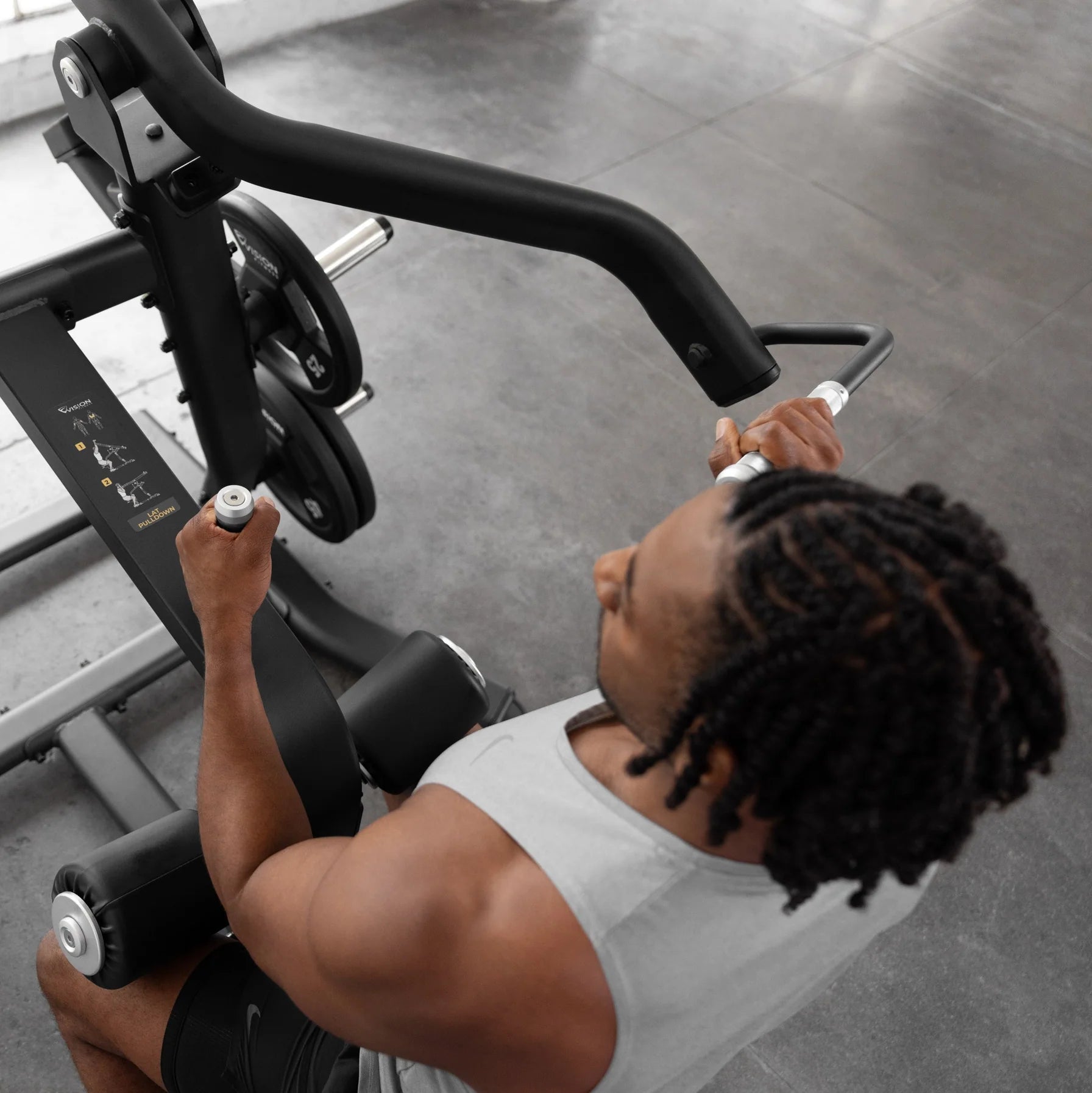 Vision Fitness Lat Pulldown Plate Loaded
