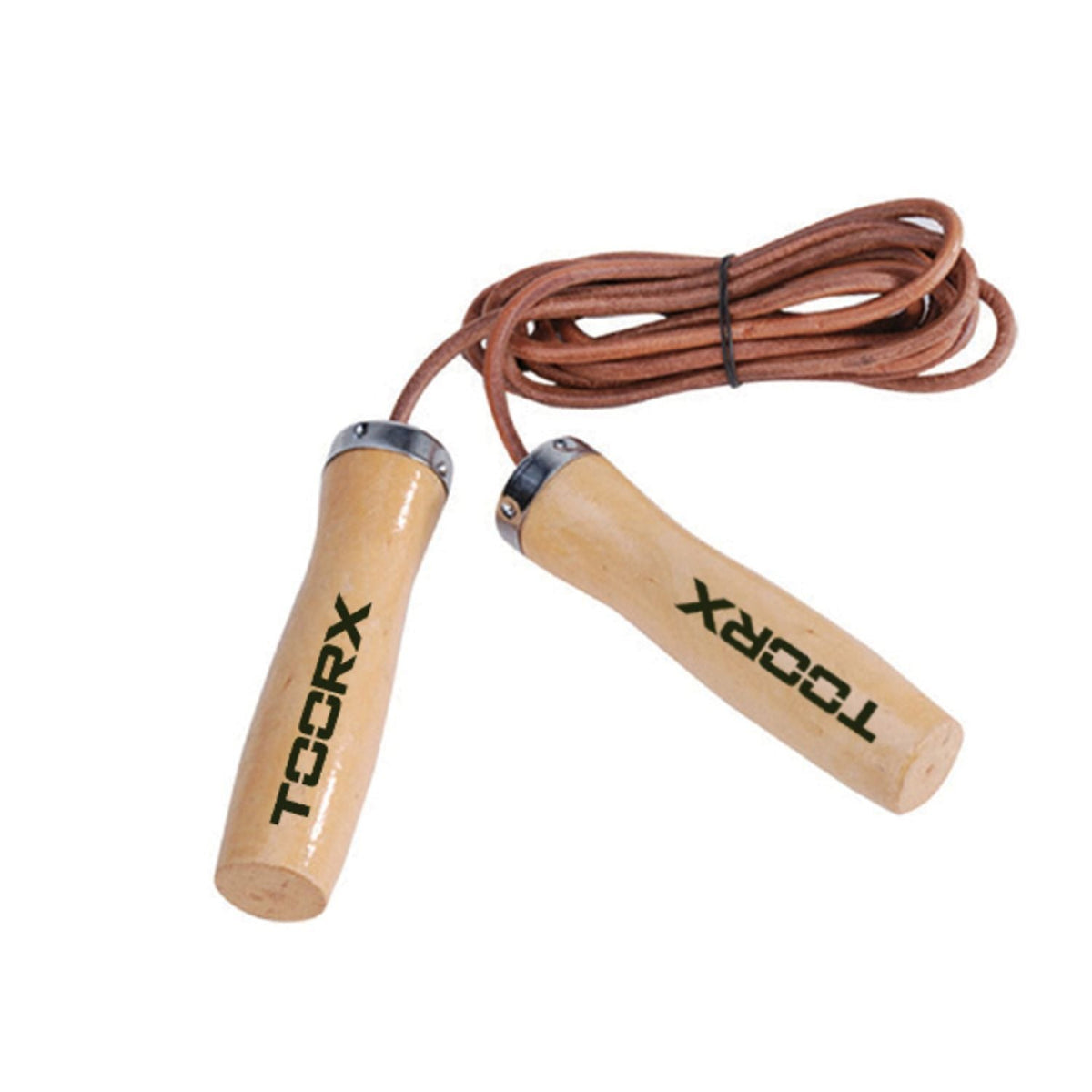 TOORX Springseil Leder mit Holzgriffen AHF-015