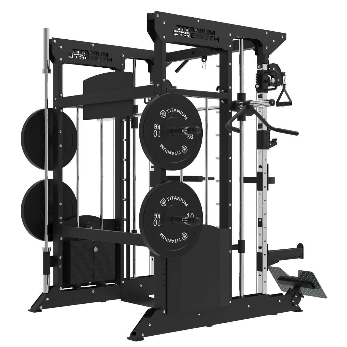Titanium Strength Multipower - Smith Machine mit Doppelseilzug und Rack 200kg B200 V3