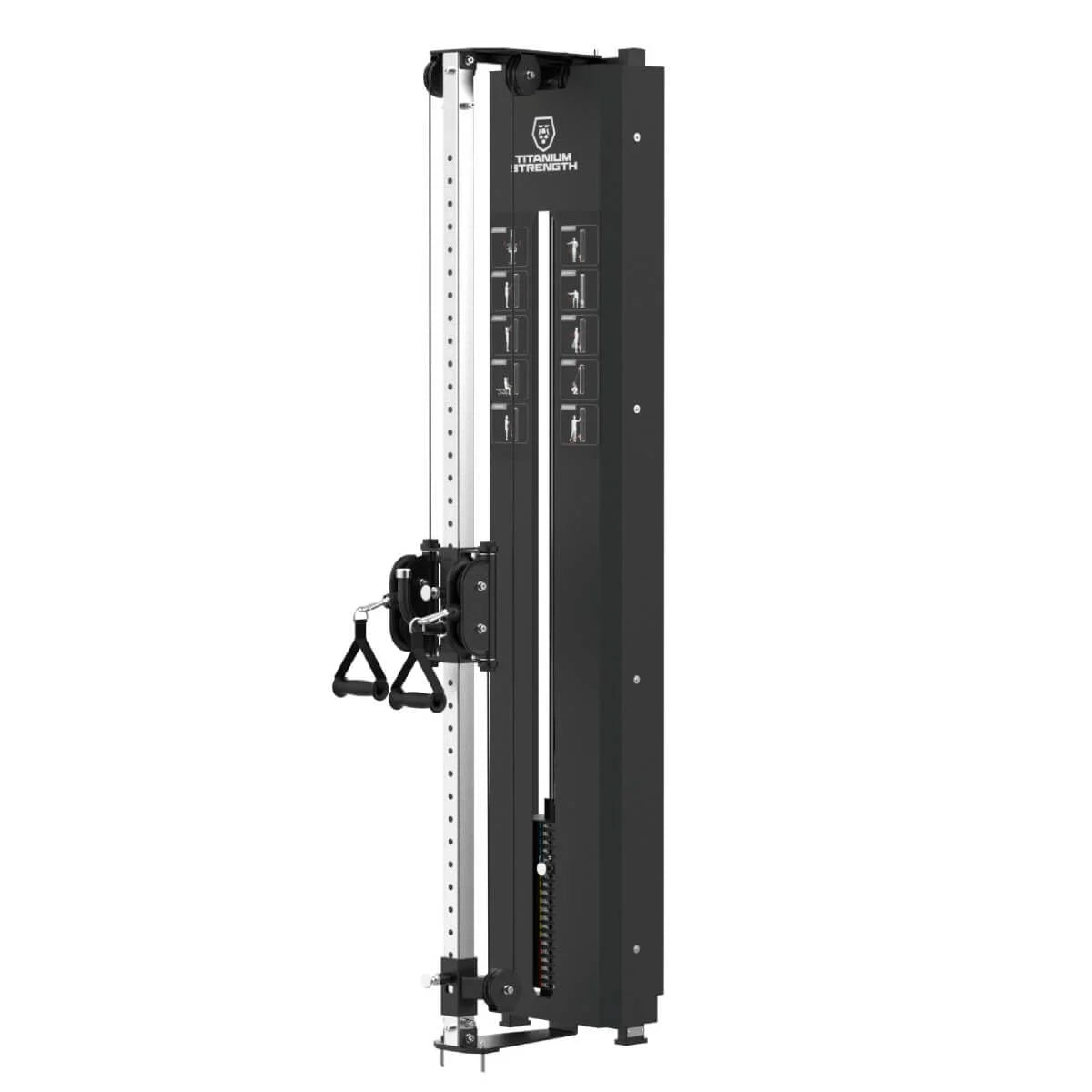 Titanium Strength Black Series Kompakter Kabelzug für Wandmontage