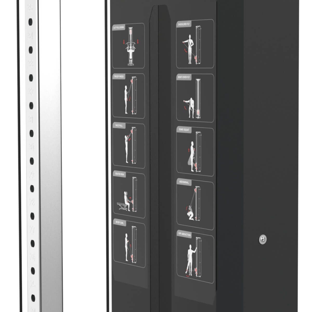 Titanium Strength Black Series Kompakter Kabelzug für Wandmontage