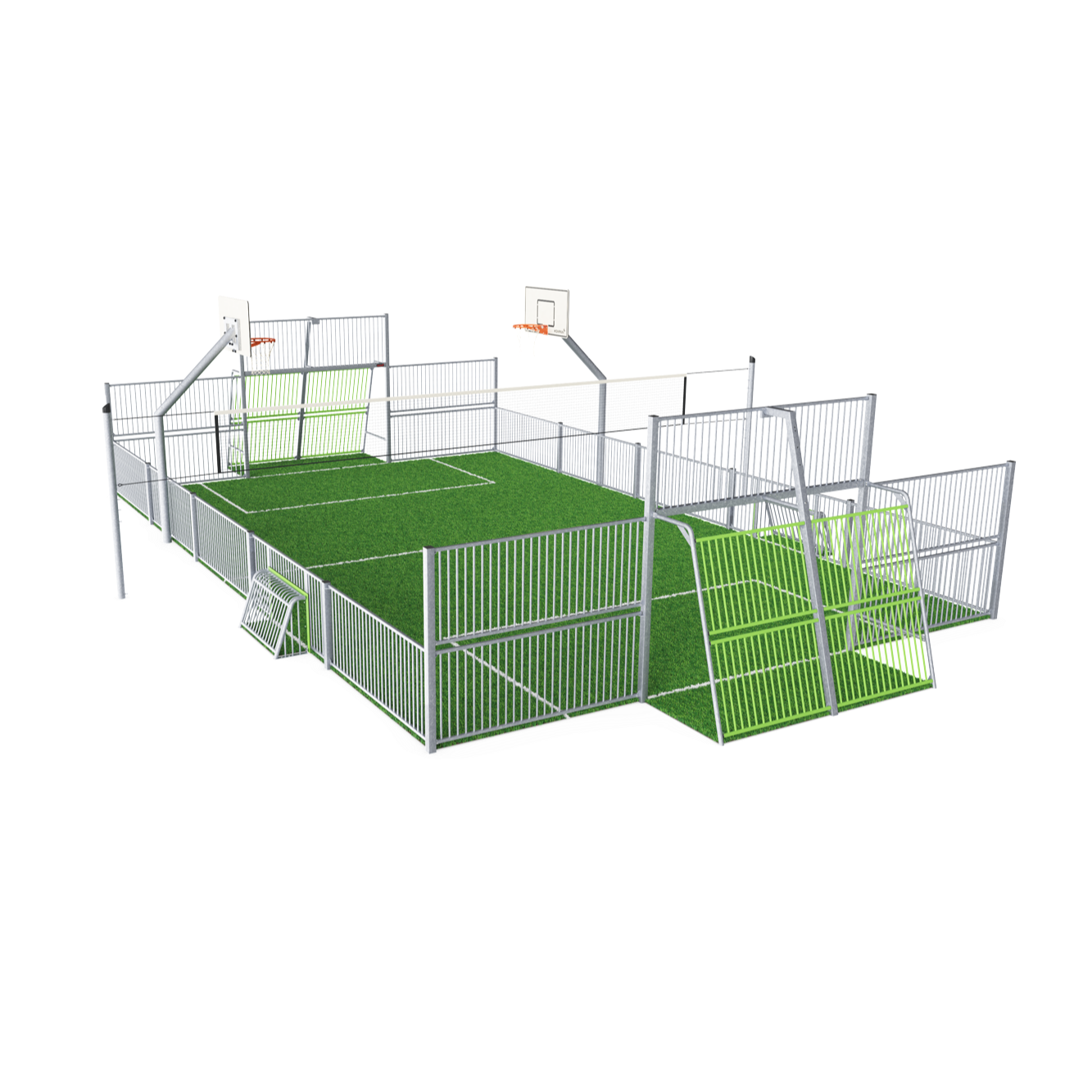 Kompan Outdoor Multiballsport Arena 11x15m Stahl 1m