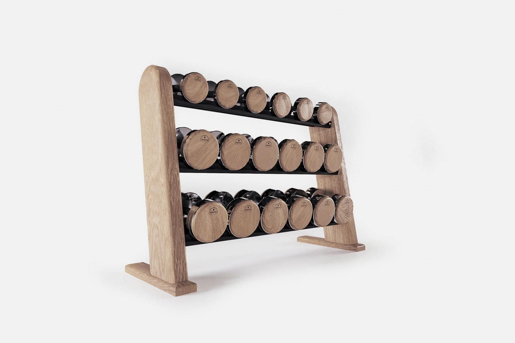 DumbBells - Hantelset (5,0-25,0kg) inkl. Rack