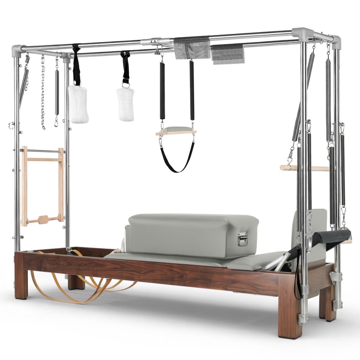 Elina Pilates Klassischer Reformer Cadillac dunkles Holz