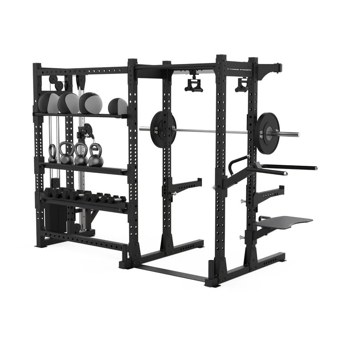 Titanium Strength Elite Series E70 Half Rack mit verstellbaren Seilzug