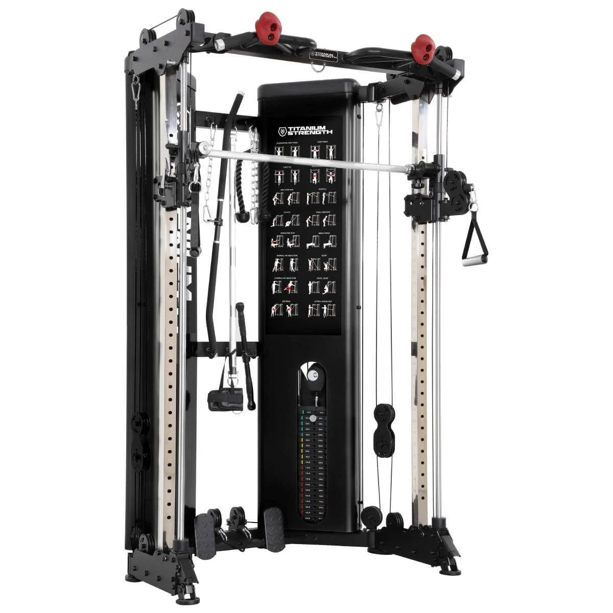 Titanium Strength Seilzugstation mit Smith-Maschine (2x90 kg) – Klappbar FT90