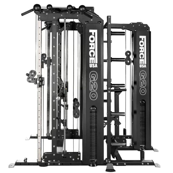 ForceUSA G20 V2 Pro All-In-One Trainer - Smith Machine, Functional Trainer, Power Rack, Beinpresse und Ruderstation