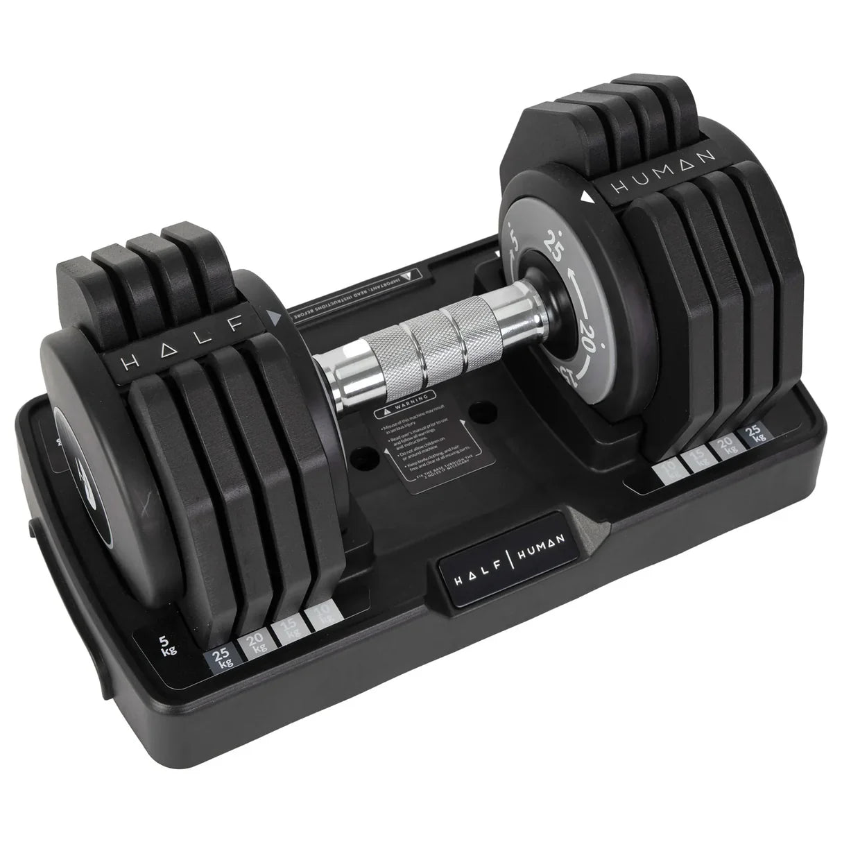 Half Human Adjustable Dumbbells mit Hantelständer