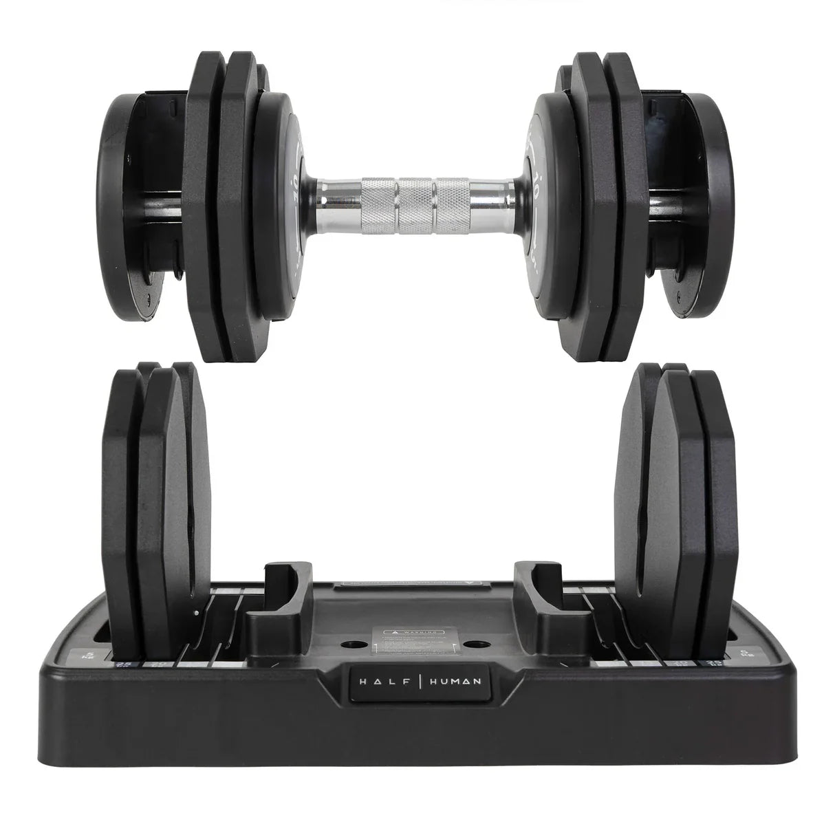 Half Human Adjustable Dumbbells mit Hantelständer