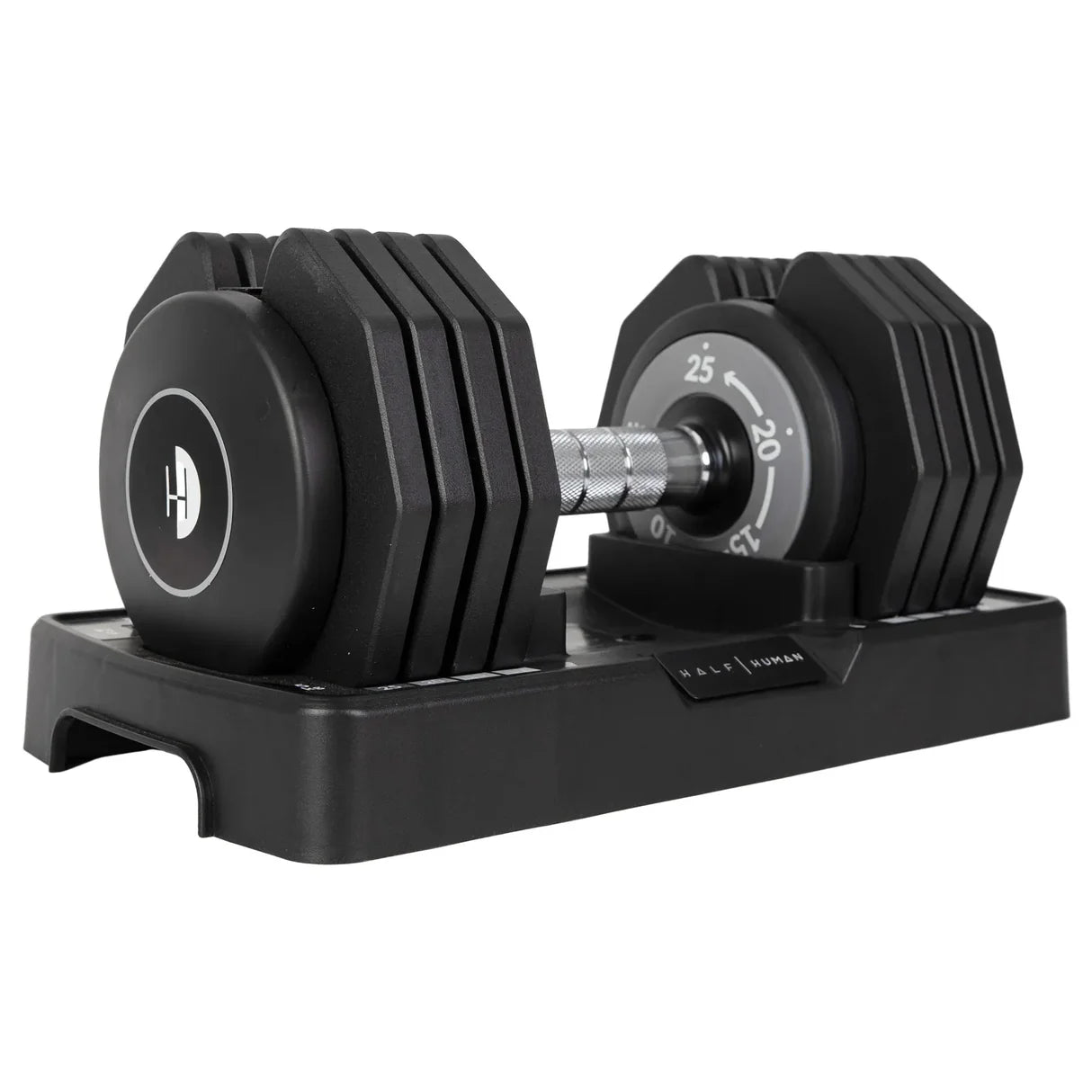 Half Human Adjustable Dumbbells mit Hantelständer
