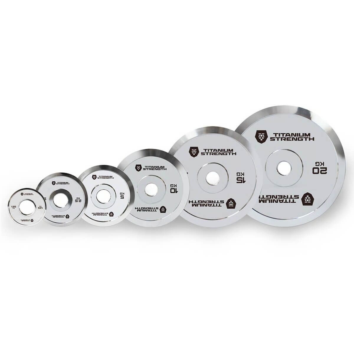 Titanium Strength Powerlifting olympische Hantelscheiben Chrom Set