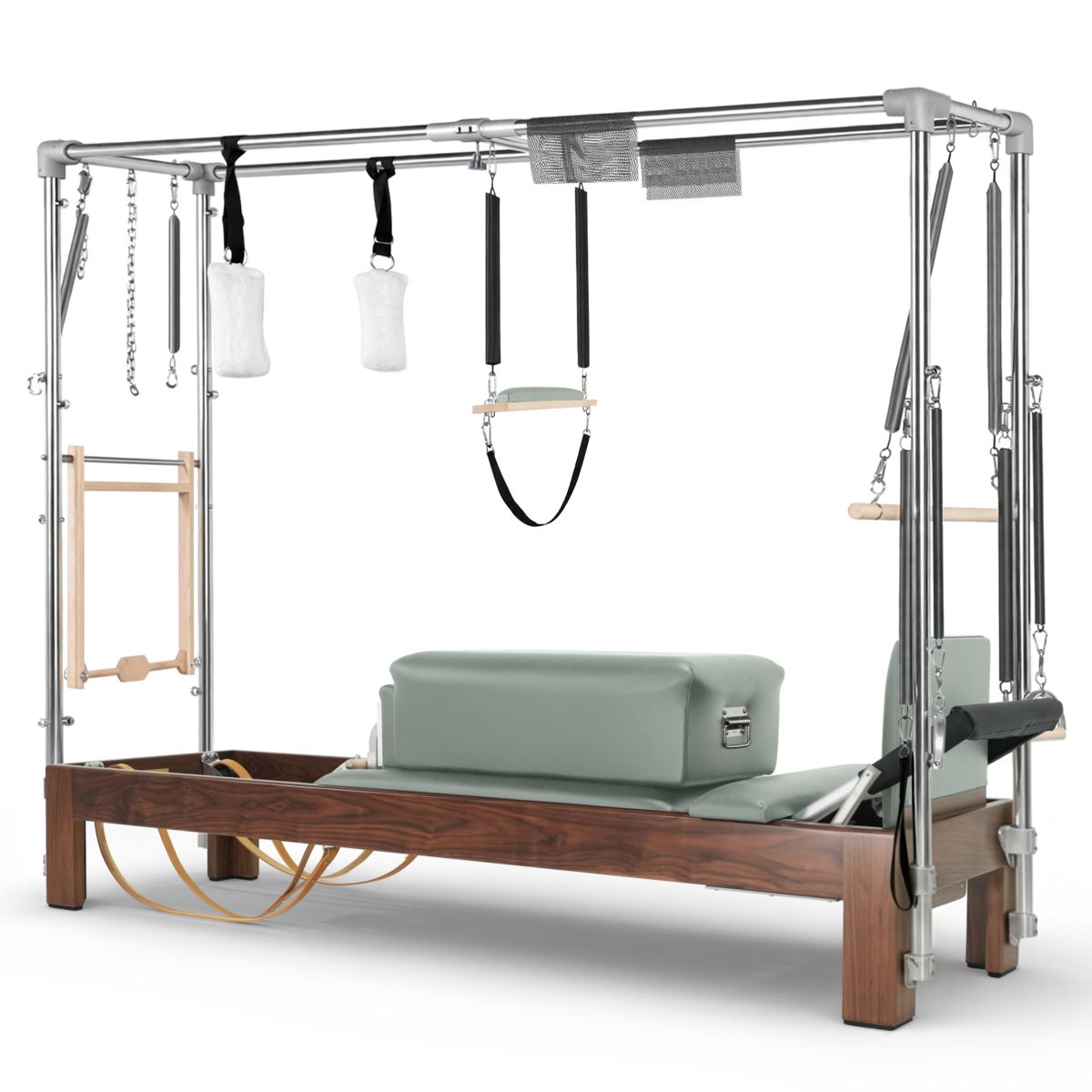 Elina Pilates Klassischer Reformer Cadillac dunkles Holz