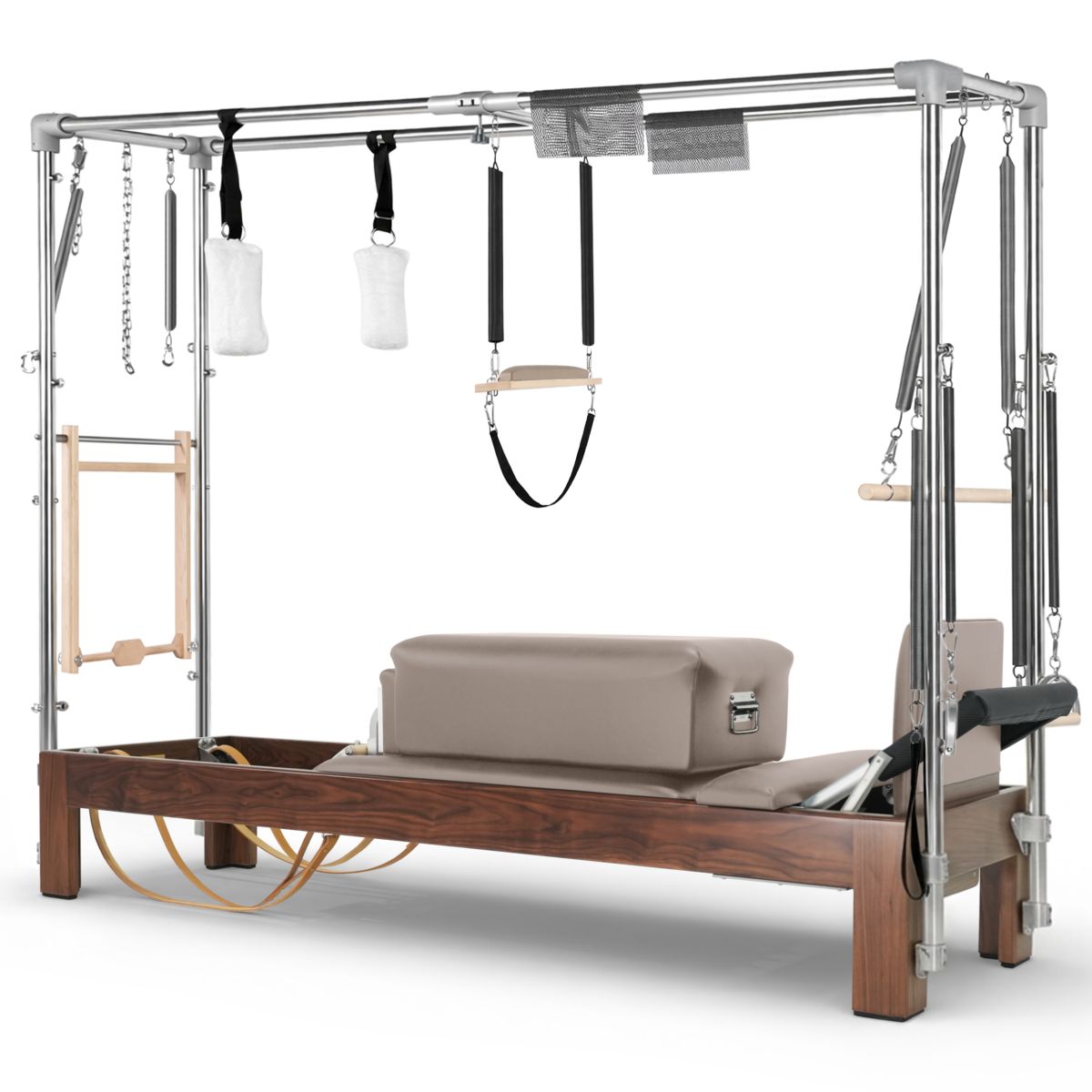 Elina Pilates Klassischer Reformer Cadillac dunkles Holz