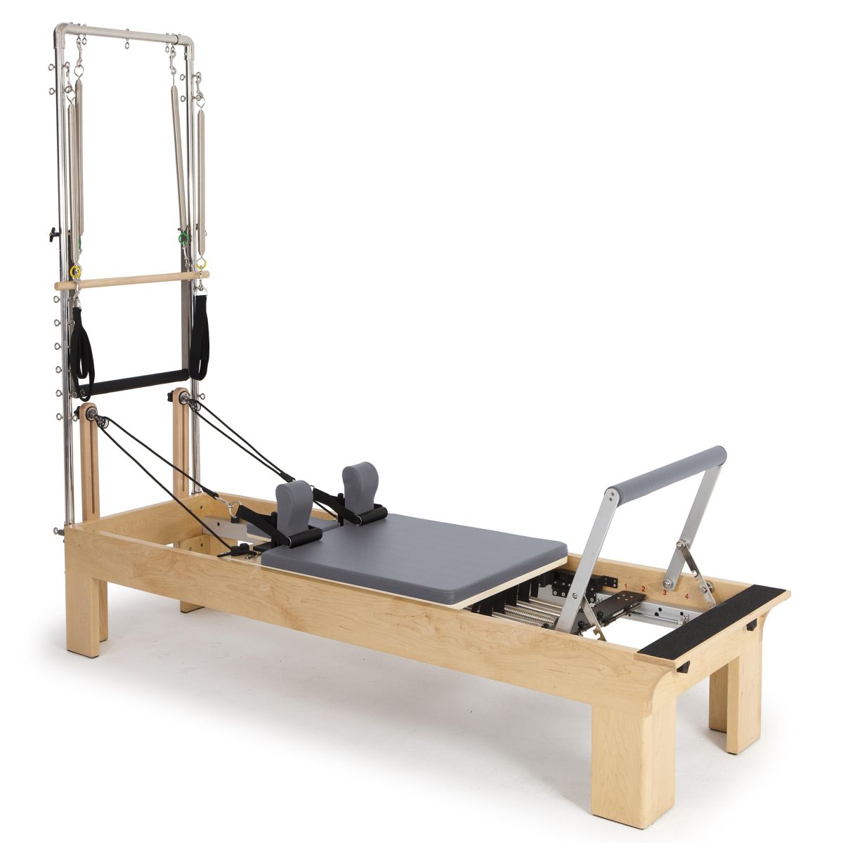 Elina Pilates Holz Physio Reformer mit Half Cadillac