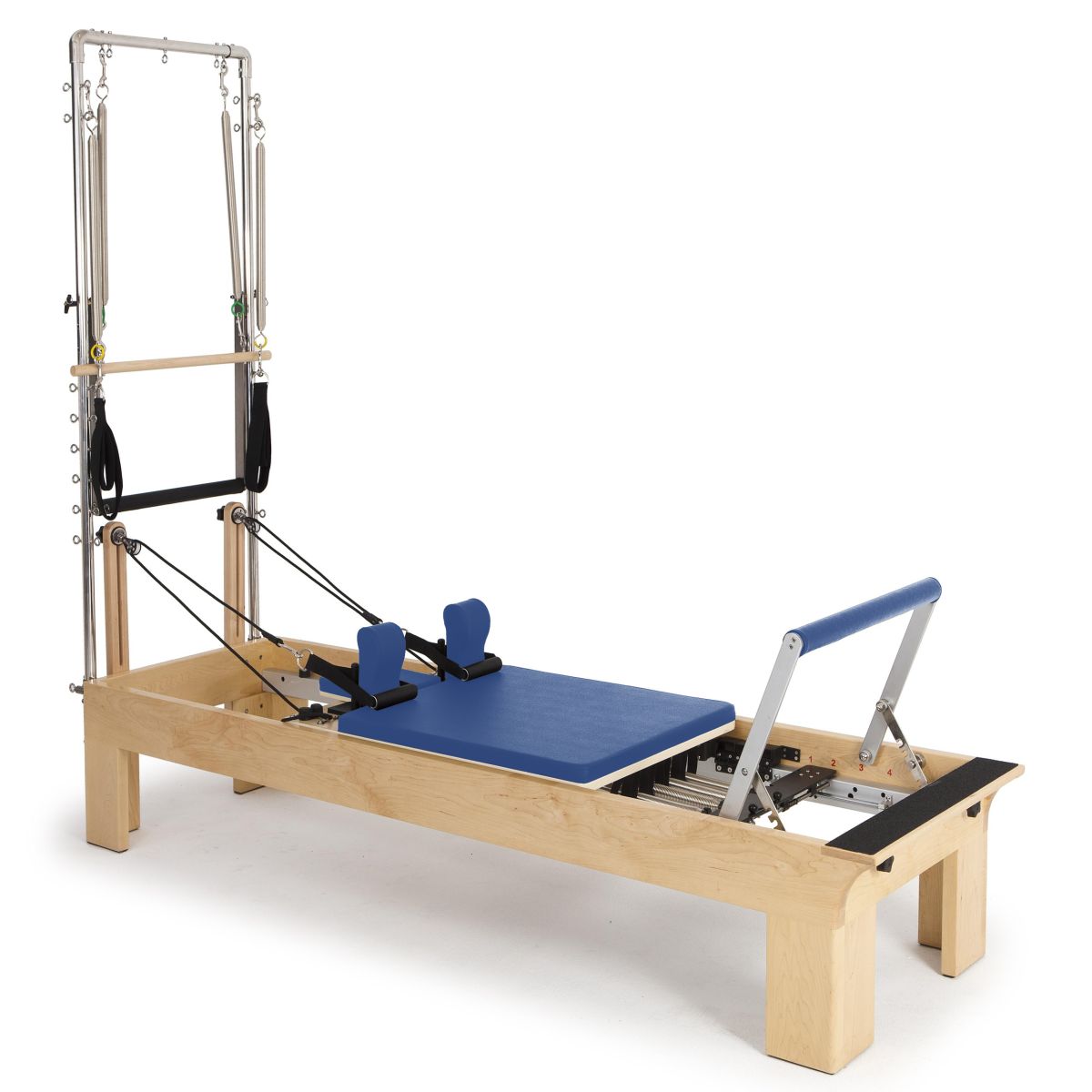 Elina Pilates Holz Physio Reformer mit Half Cadillac