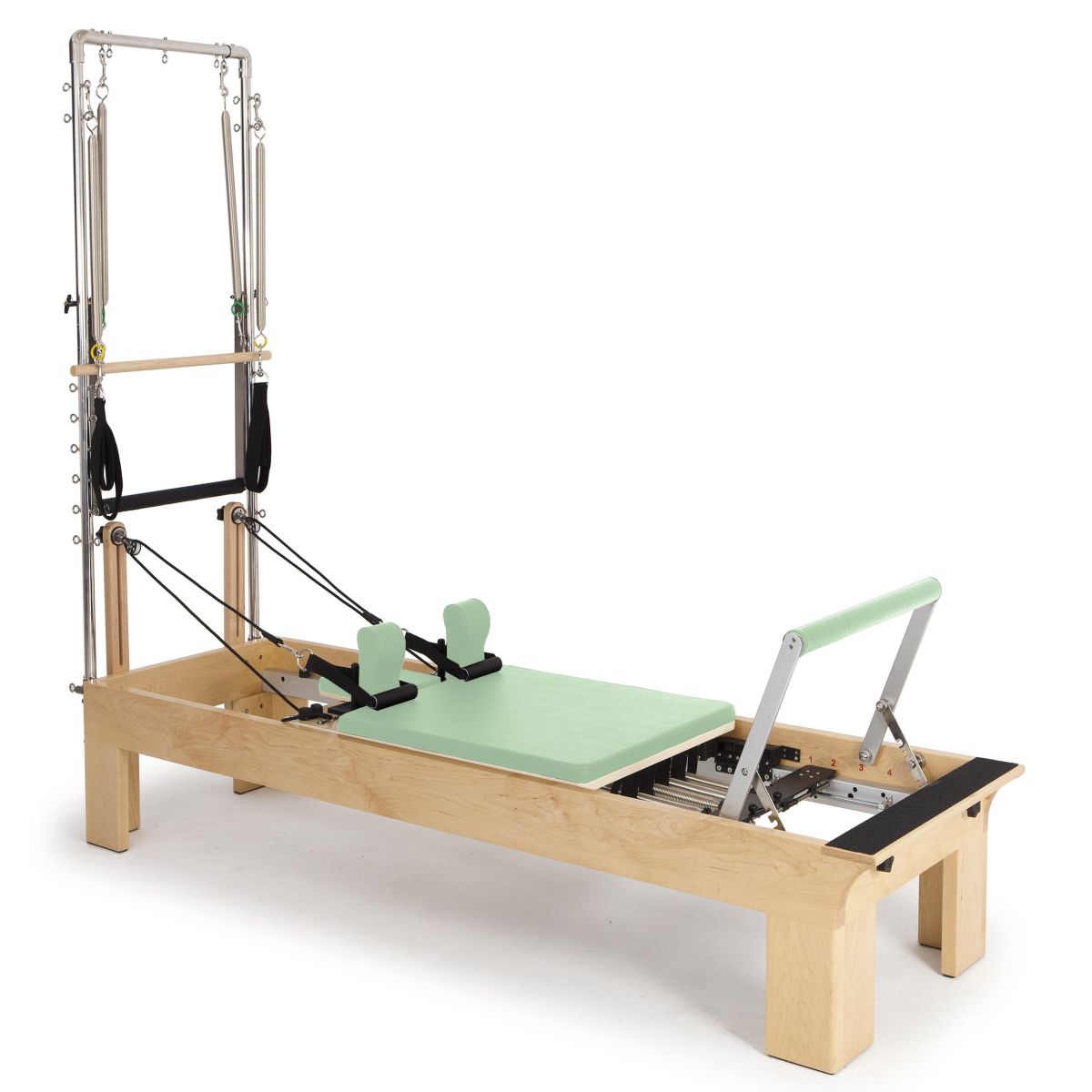Elina Pilates Holz Physio Reformer mit Half Cadillac