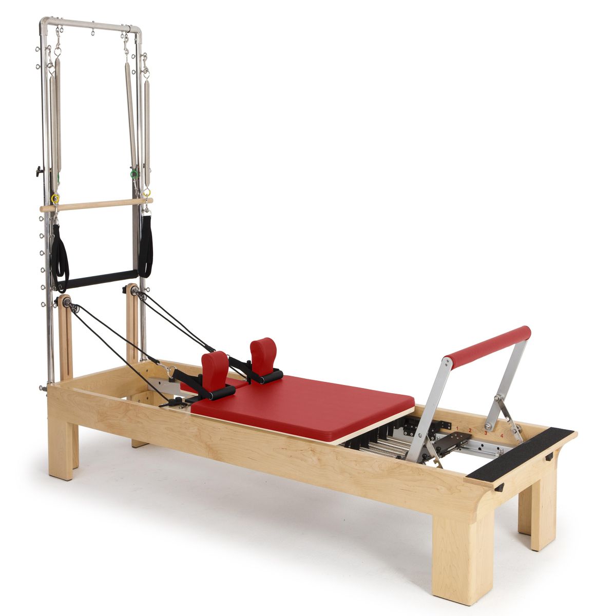 Elina Pilates Holz Physio Reformer mit Half Cadillac