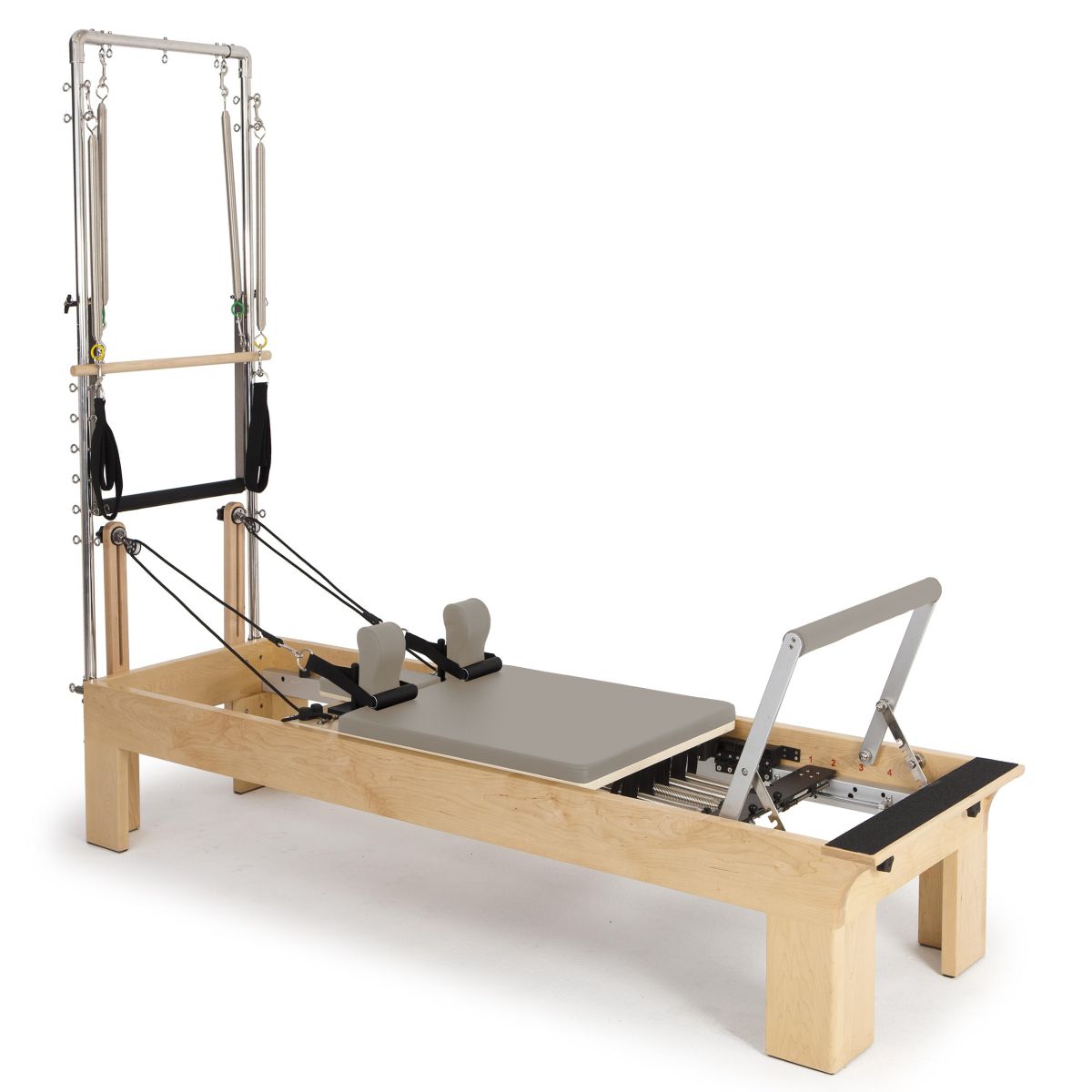 Elina Pilates Holz Physio Reformer mit Half Cadillac