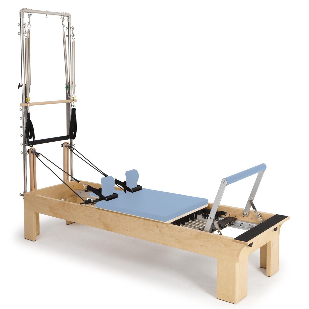 Elina Pilates Holz Physio Reformer mit Half Cadillac