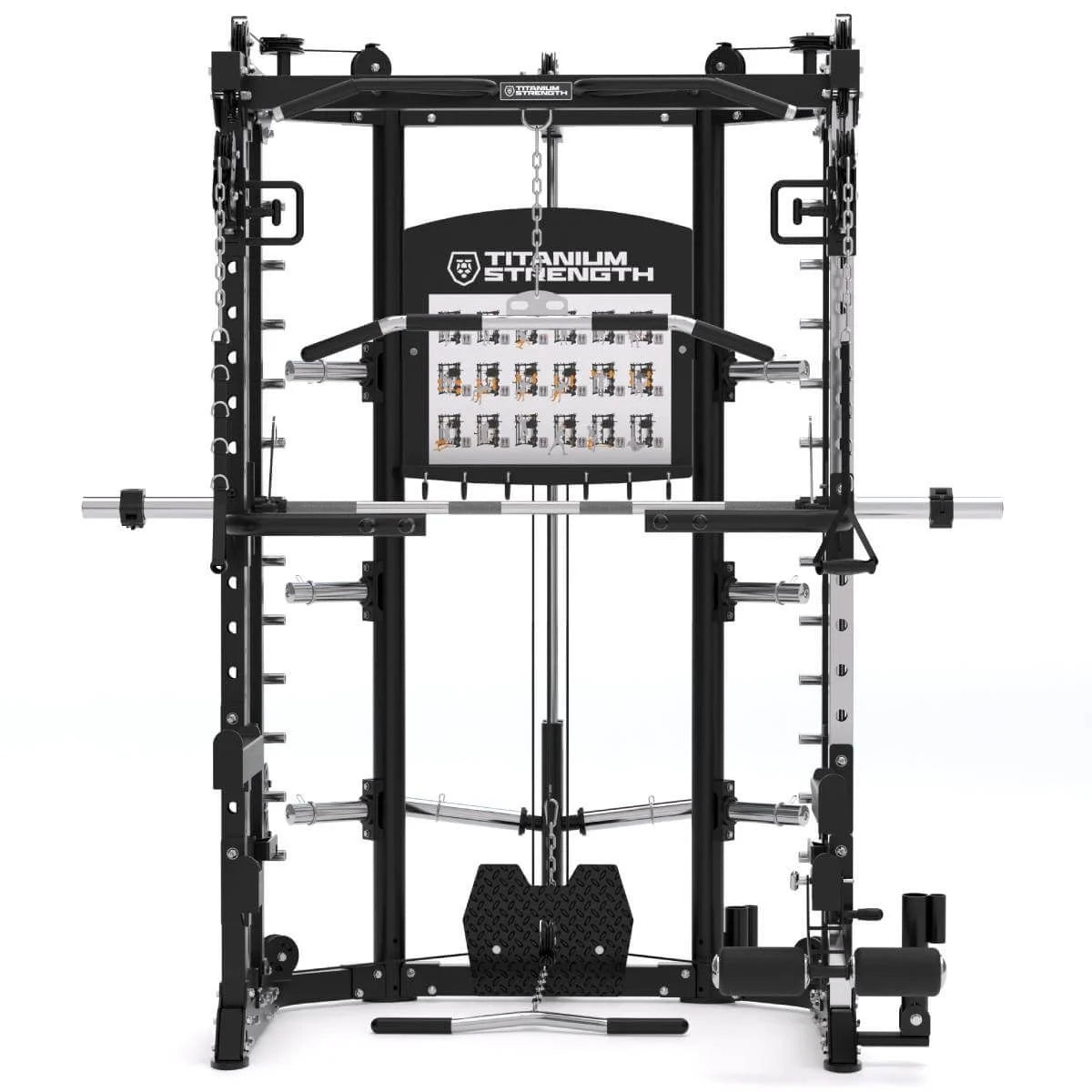 Titanium Strength All-in-One Trainer Doppelseilzug, Multipower und Power Rack R100