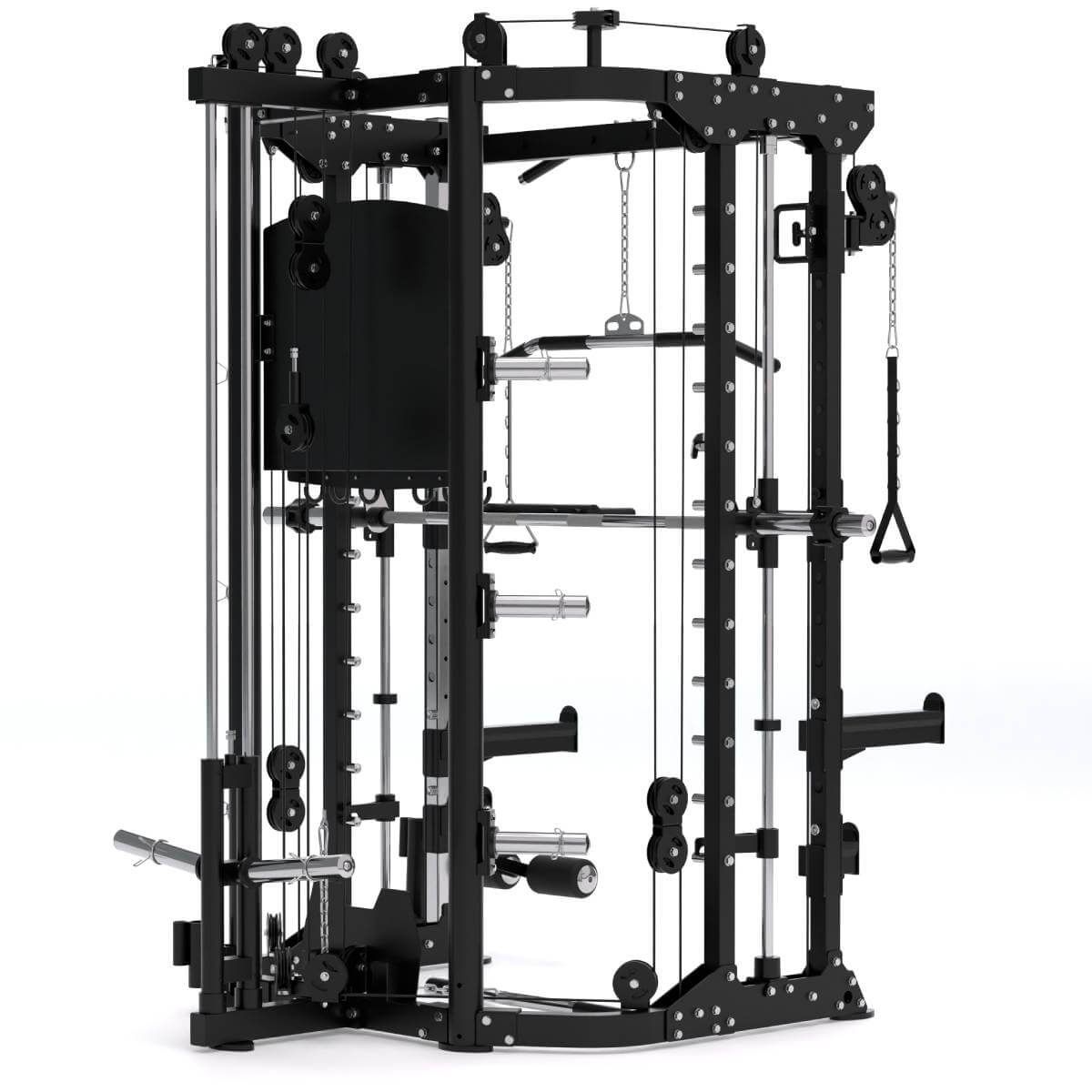 Titanium Strength All-in-One Trainer Doppelseilzug, Multipower und Power Rack R100