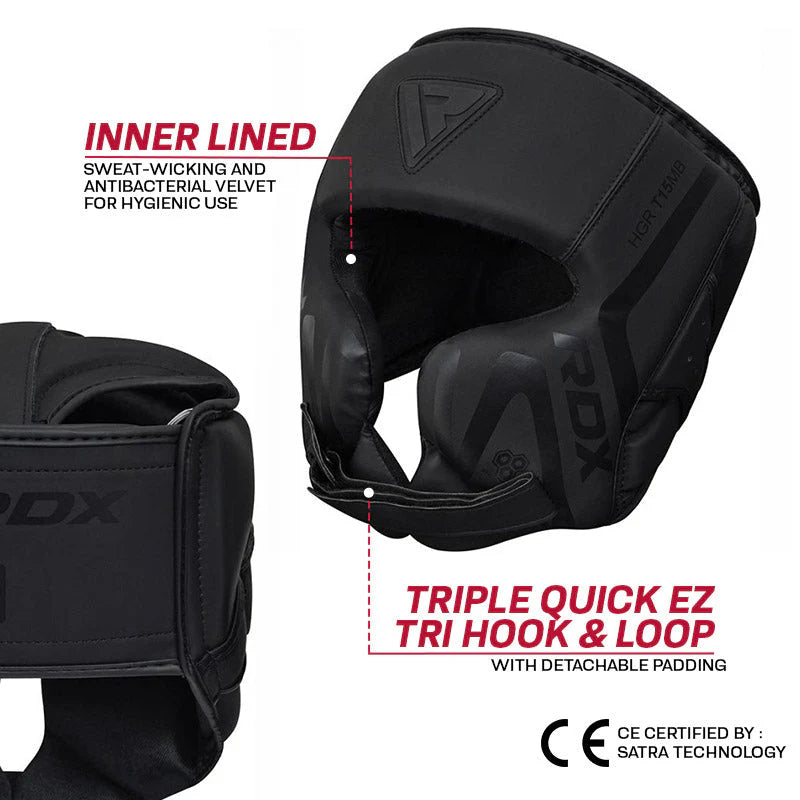 RDX Kopfschutz und Wangenschutz Noir T15