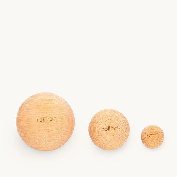 rollholz Faszienball 3er Set aus Holz