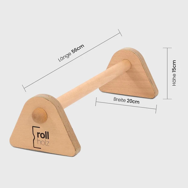 rollholz Parallettes Set aus Holz für Calisthenics und Handstand