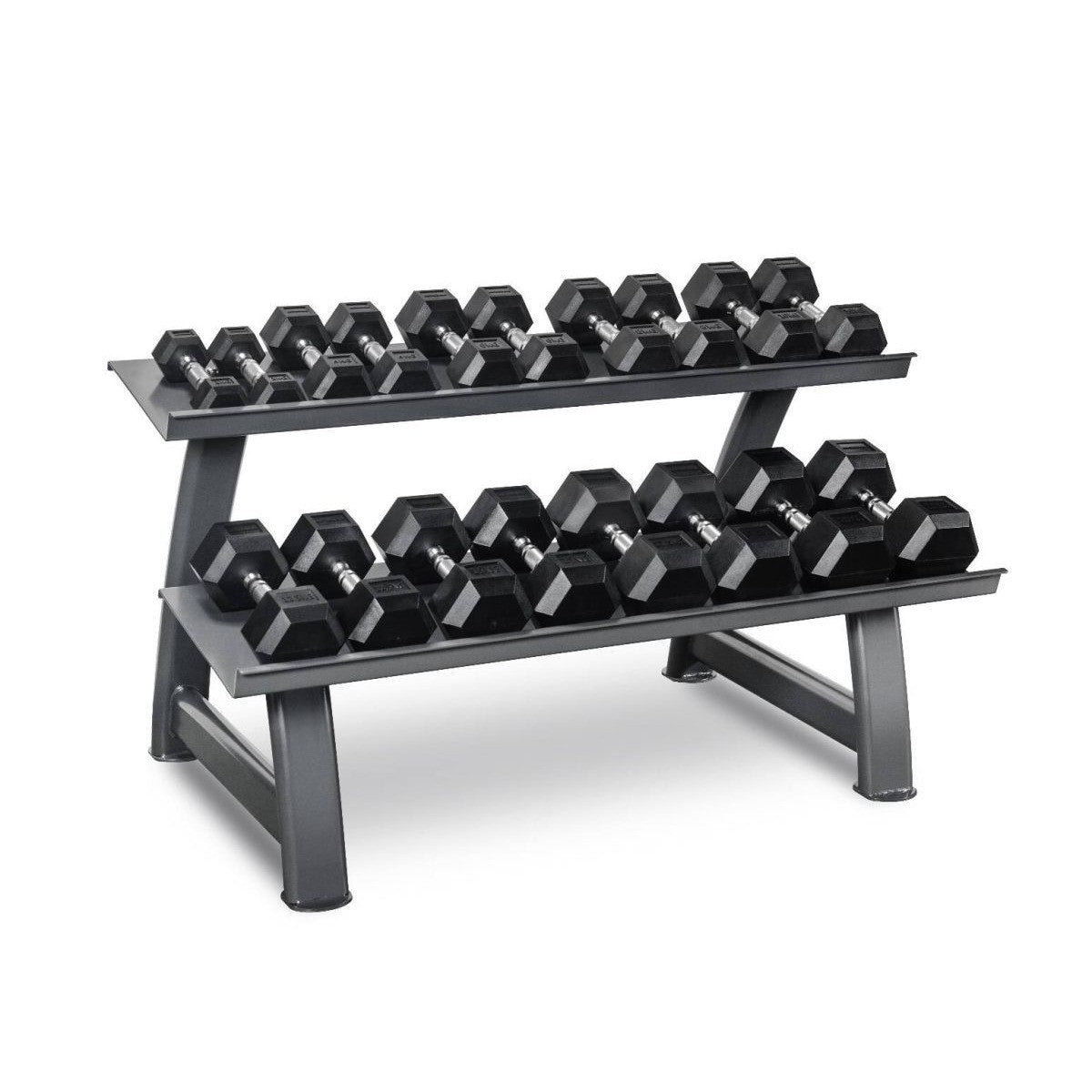 Titanium Strength Hexagonal Hantelset 2–20 kg mit Rack TH20