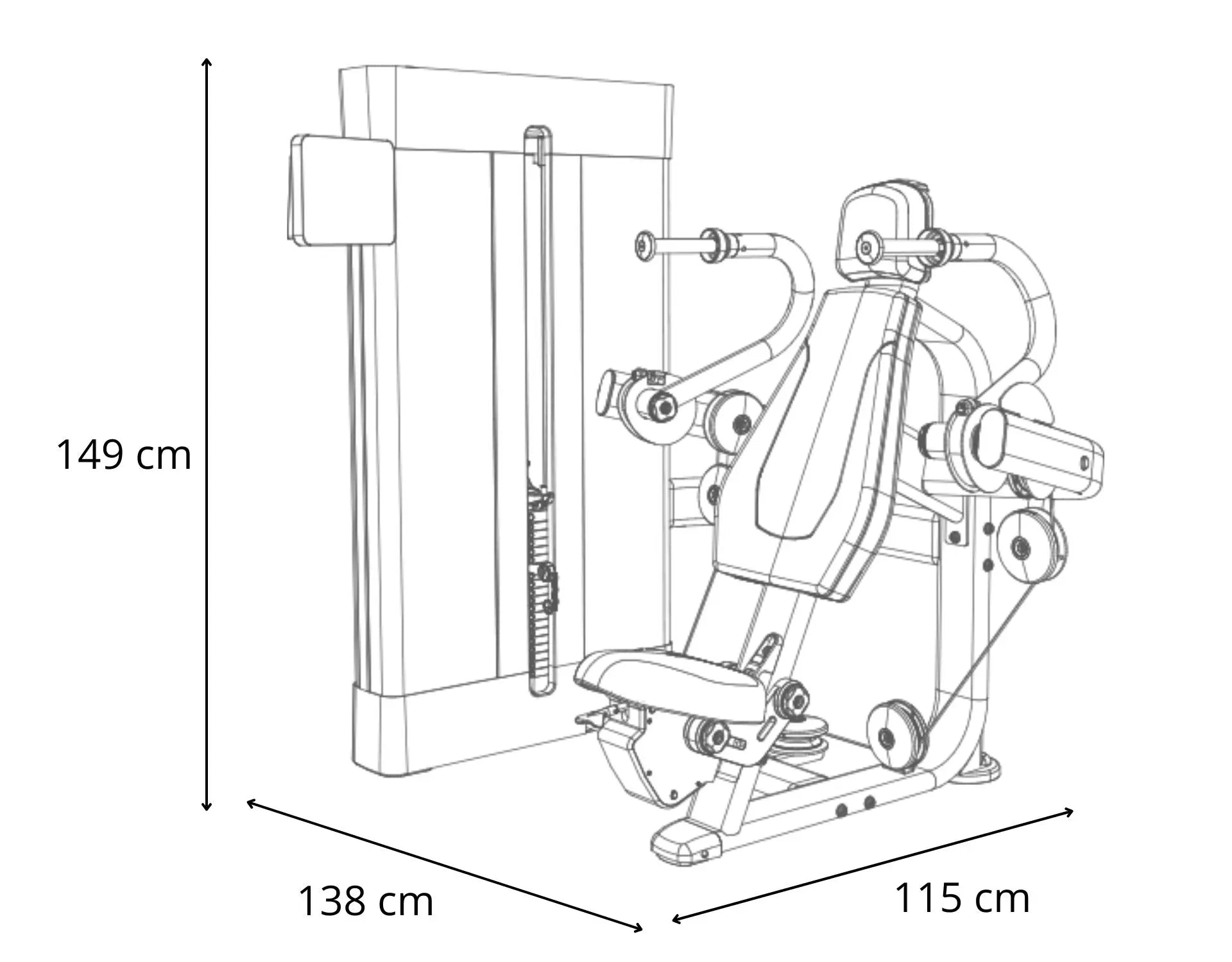 BH Fitness MOVEMIA Horizontal Triceps M160