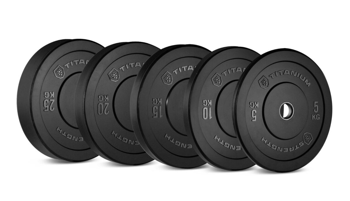Titanium Strength Olympische Bumper Plate Schwarz