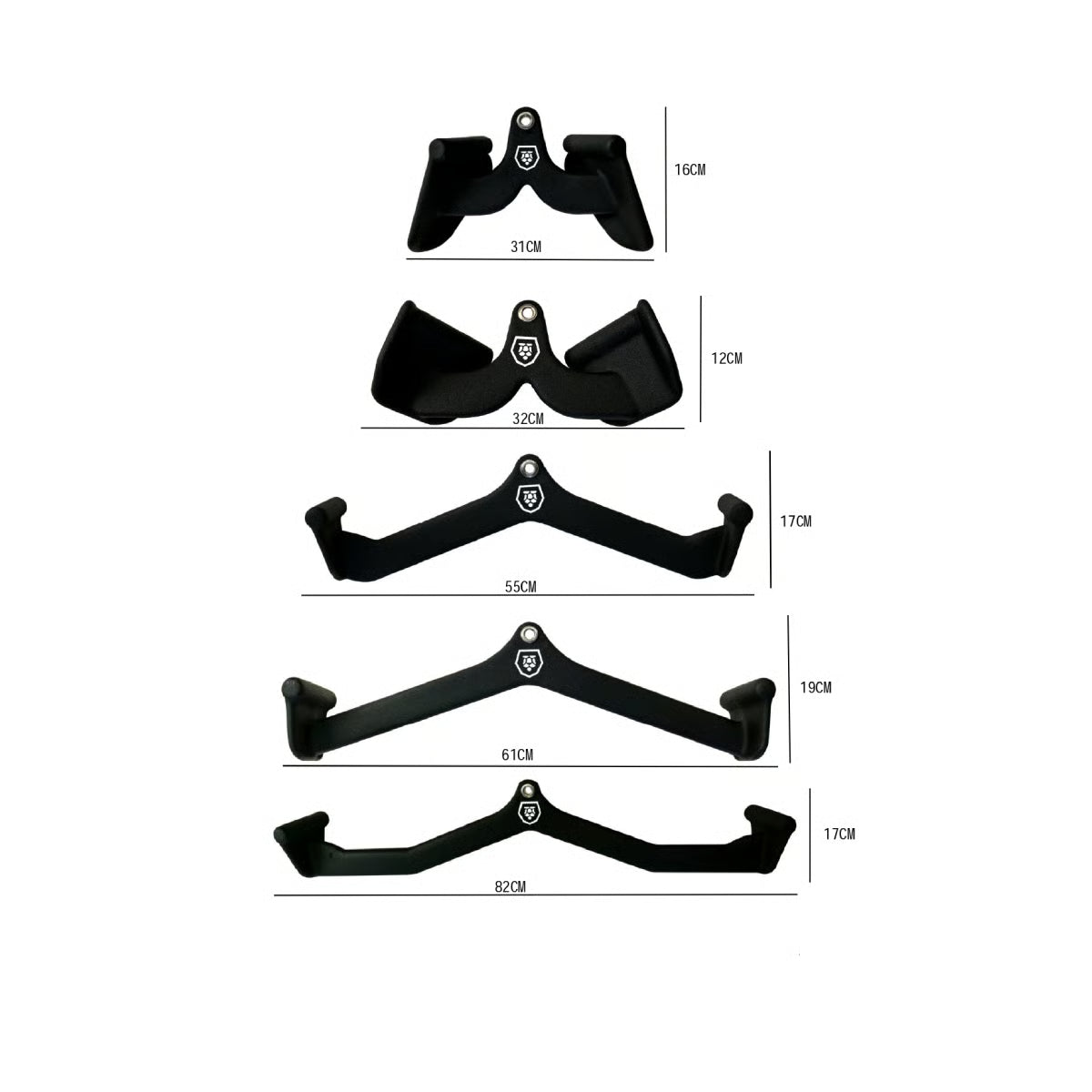 Titanium Strength Latzug Griffset 5-teilig