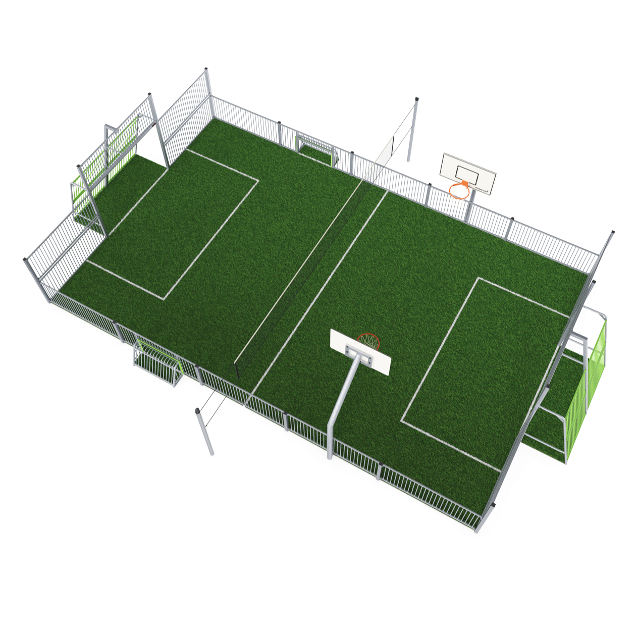 Kompan Outdoor Multiballsport Arena 11x15m Stahl 1m