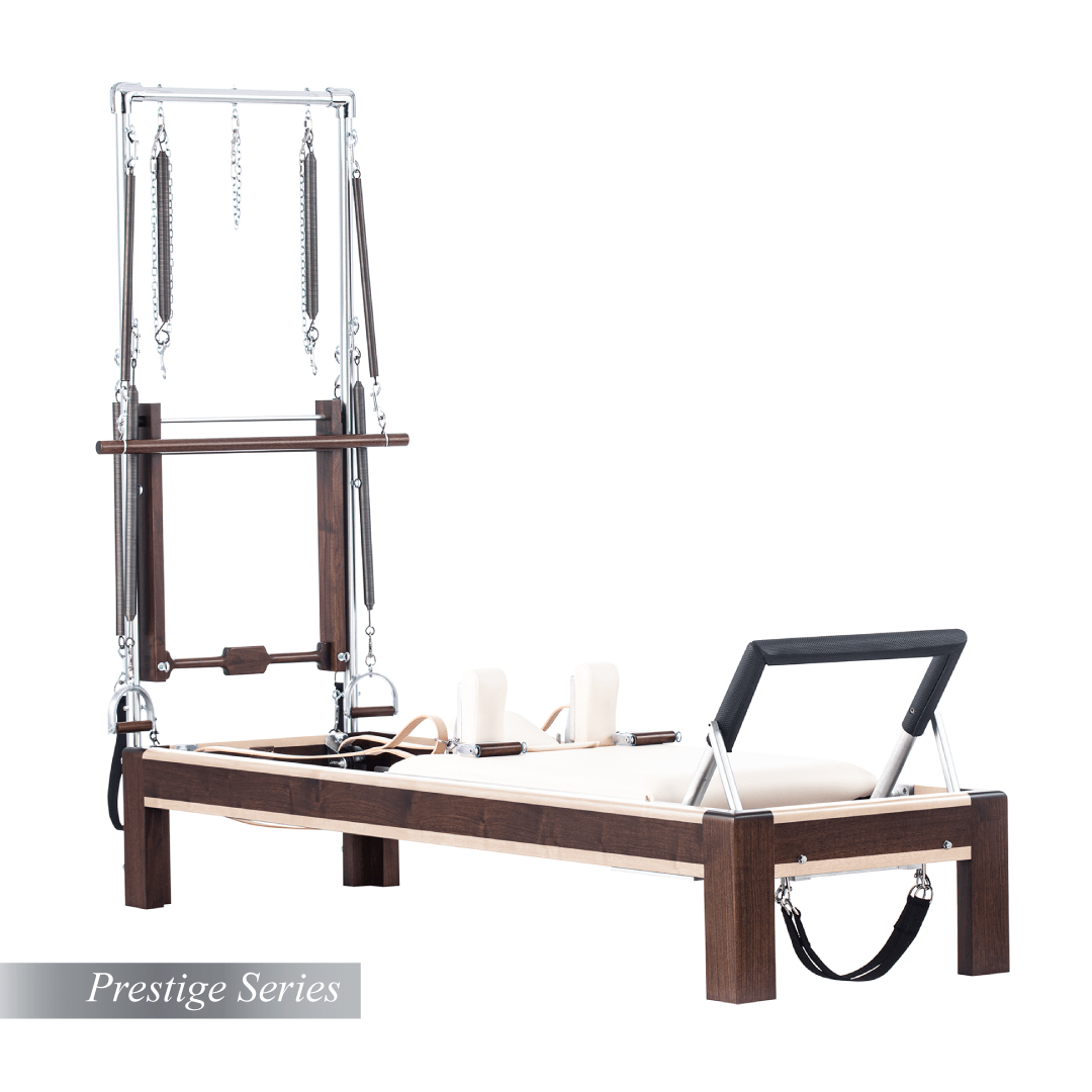 Legacy Apparatus Pilates Reformer mit Tower – Ausführung Nussbaum-Ahorn, Ansicht 1