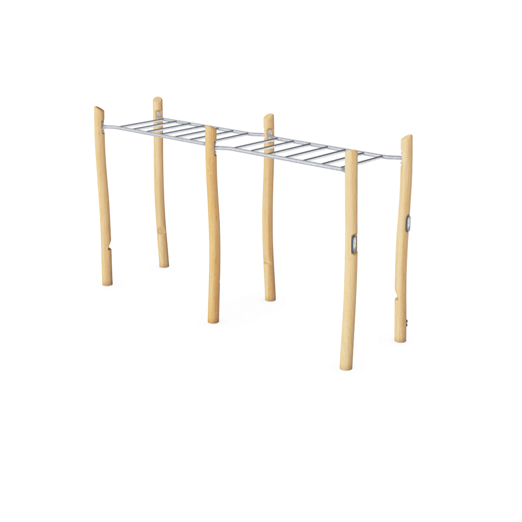 Kompan Outdoor Hindernisparcours Robinia Doppel Hangelstrecke