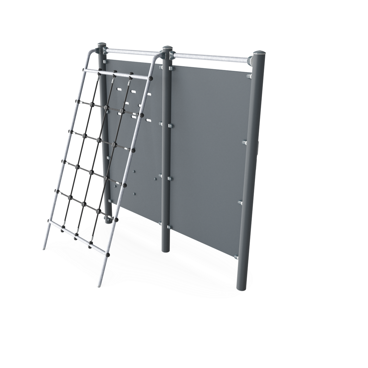 Kompan Outdoor Hindernisparcours Hinderniswand mit Kletternetz