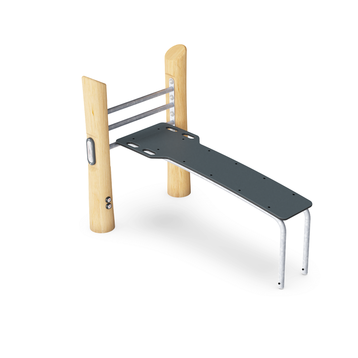 Kompan Outdoor Street Workout Robinia Sit Up Bank