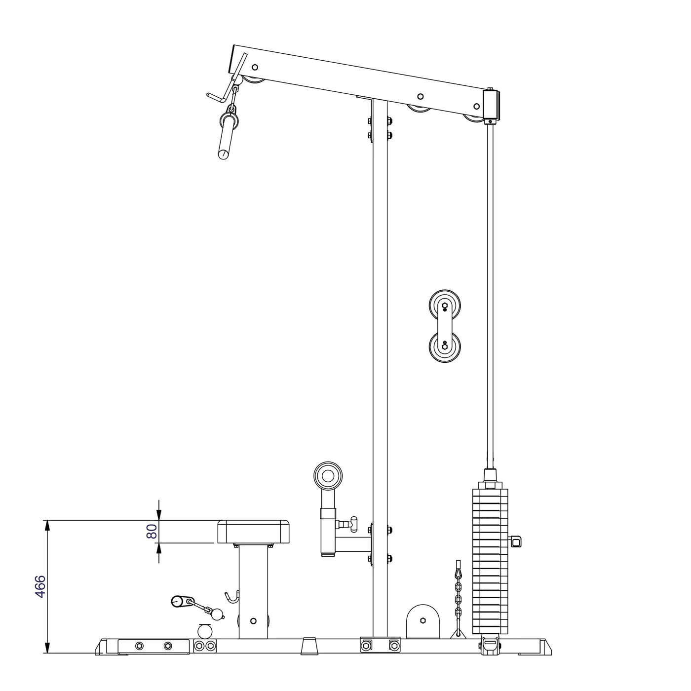 Bodysolid Pro Lat Maschine GLM84 (inkl. 95kg)